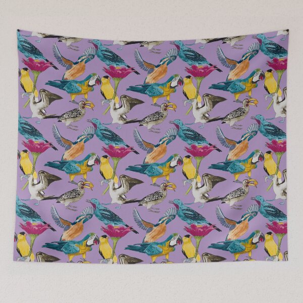 Item preview, Bird Feeding Frenzy Watercolour Light designed and sold by Nicky Rollings.