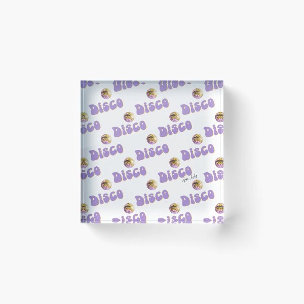 Artikelvorschau, Disco pattern pastel yellow- white background entworfen und verkauft von Studio Lydia Lovely.
