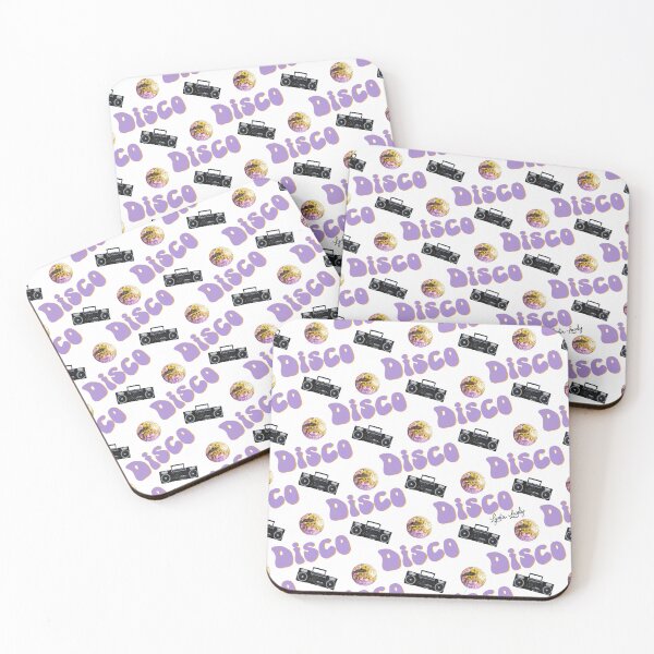 Artikelvorschau, Disco pattern boombox pastel yellow- white background entworfen und verkauft von Studio Lydia Lovely.