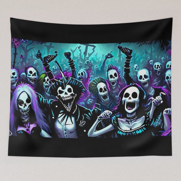 Item preview, Rave To The Grave Maniac Skeleton Rave Party designed and sold by RaveToTheGrave.