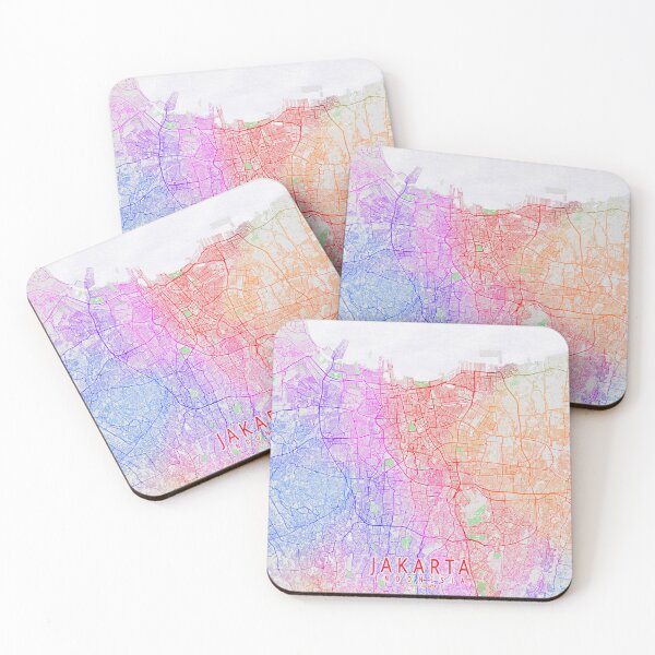 Item preview, Jakarta City Map of Indonesia - Colorful designed and sold by deMAP.