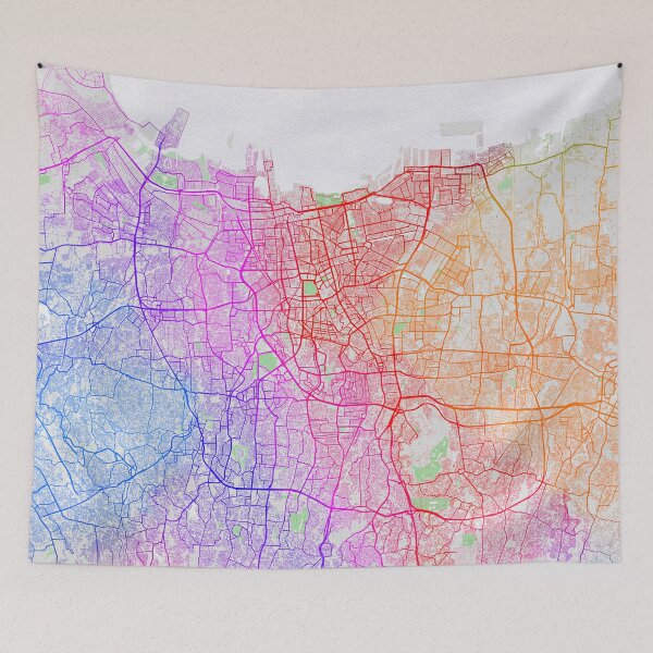 Item preview, Jakarta City Map of Indonesia - Colorful designed and sold by deMAP.