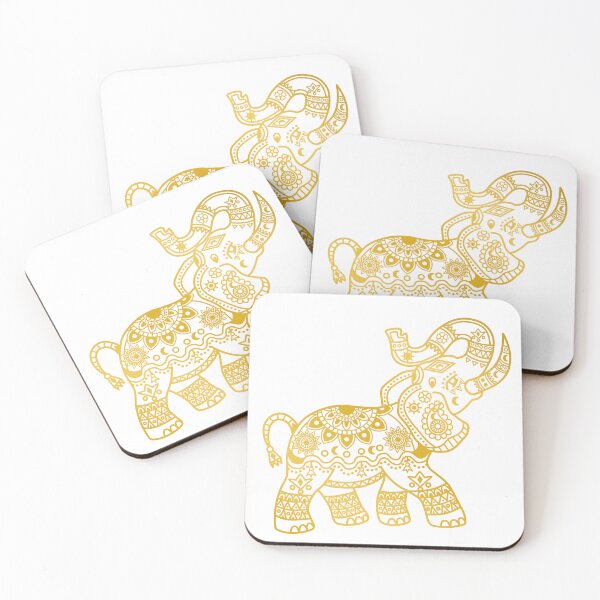 Item preview, Illustration of Mandala Elephant Gold Tone designed and sold by marco2r.