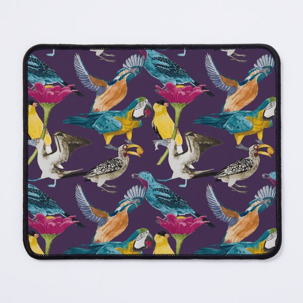 Item preview, Bird Feeding Frenzy Watercolour Dark designed and sold by Nicky Rollings.