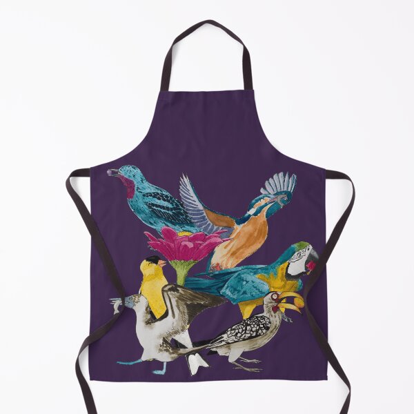 Item preview, Bird Feeding Frenzy Watercolour Dark designed and sold by Nicky Rollings.