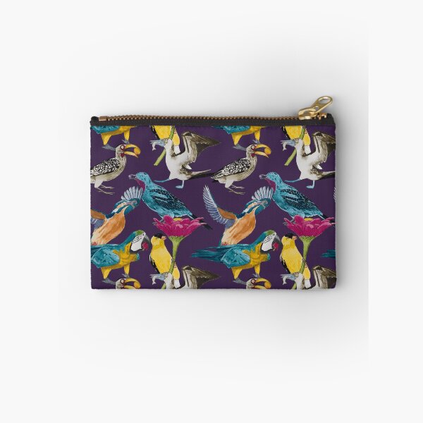 Item preview, Bird Feeding Frenzy Watercolour Dark designed and sold by Nicky Rollings.