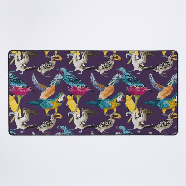 Item preview, Bird Feeding Frenzy Watercolour Dark designed and sold by Nicky Rollings.