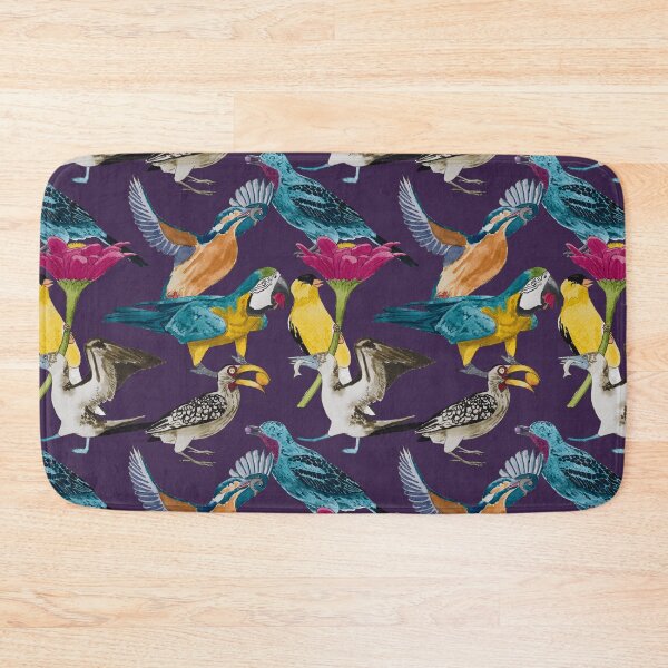 Item preview, Bird Feeding Frenzy Watercolour Dark designed and sold by Nicky Rollings.