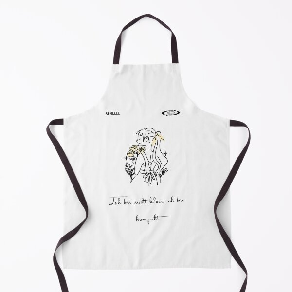 Item preview, "Ich bin nicht klein, ich bin kompakt" (I'm not small, I'm compact) with a white background and girl line art designed and sold by RM-Journey.