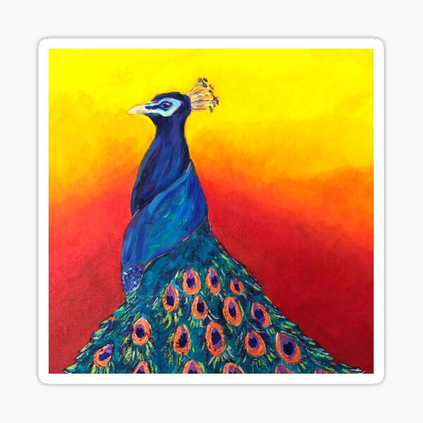 Proud Peacock Sticker