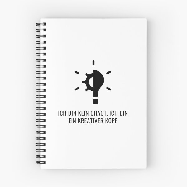 Item preview, "Ich bin kein Chaot, ich bin ein kreativer Kopf" (I'm not a mess, I'm a creative mind) with background and lights designed and sold by RM-Journey.