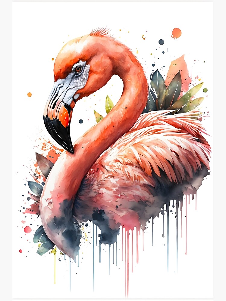 Pink Flamingo Print, Vintage Bird Illustration, Instant Wall Art Printable,  Digital Download -  Canada