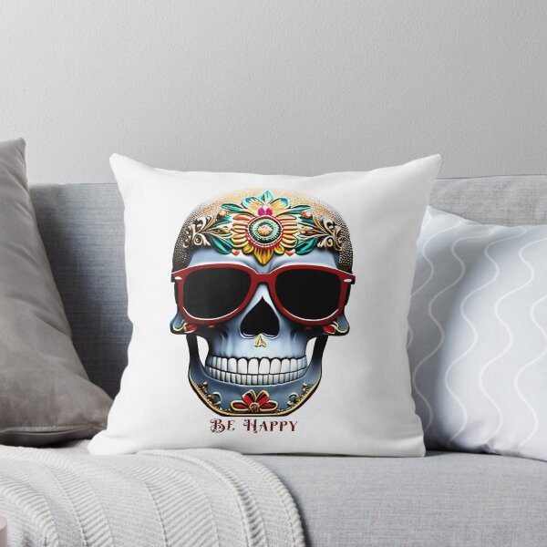 Item preview, Be Happy, Colorful Sugar Skull designed and sold by The-Hist-Image.