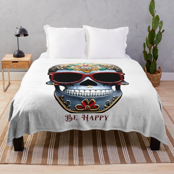Item preview, Be Happy, Colorful Sugar Skull designed and sold by The-Hist-Image.