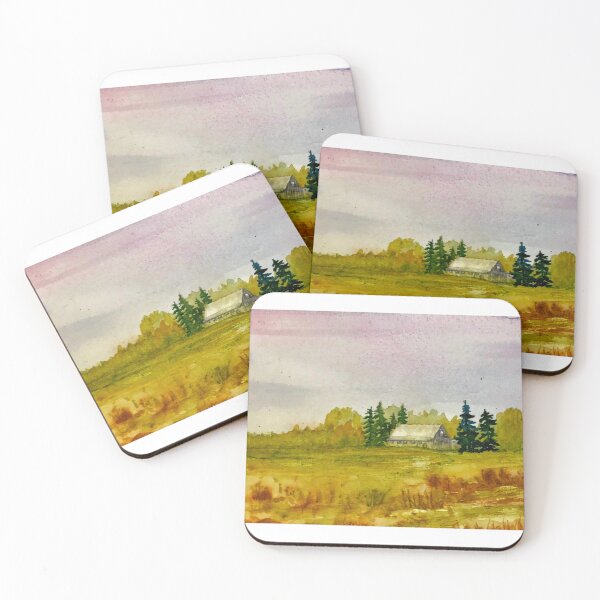 Item preview, Farmhouse in autumn.  designed and sold by watercolorsLiz.
