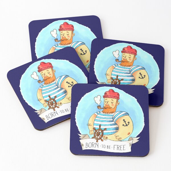 Item preview, Born To Be Free Sailor Boating Blue White  designed and sold by ChristinasMess.