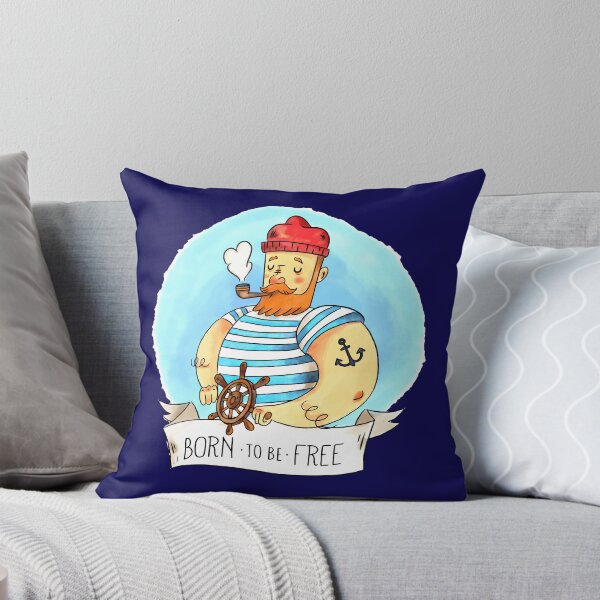 Item preview, Born To Be Free Sailor Boating Blue White  designed and sold by ChristinasMess.