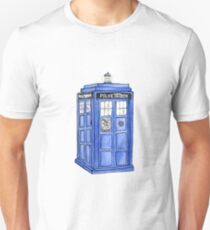 Watercolor Tardis Unisex T-Shirt