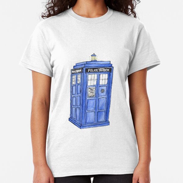 Watercolor Tardis Classic T-Shirt