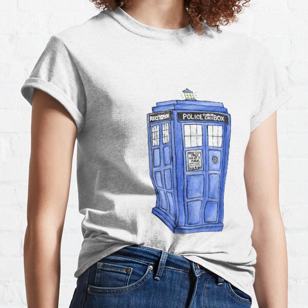 Watercolor Tardis Classic T-Shirt