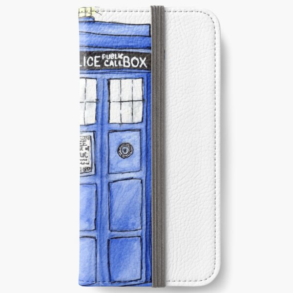 Watercolor Tardis iPhone Wallet