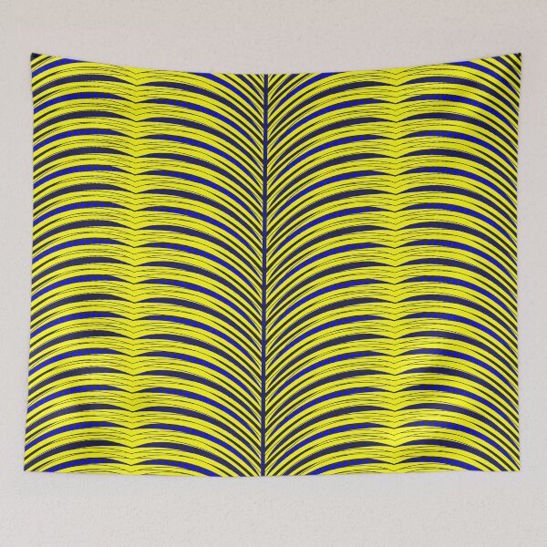 Item preview, Yellow and blue African Inspired Print designed and sold by exotikcocotte.