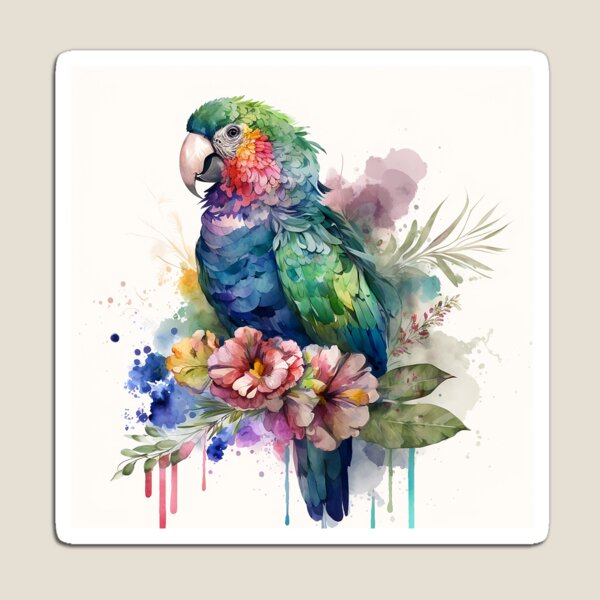 Artikelvorschau, Aquarell-Papagei-Kunst entworfen und verkauft von kazootoki.