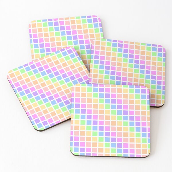 Item preview, White and Rainbow Pastel Grid designed and sold by BeJolley.