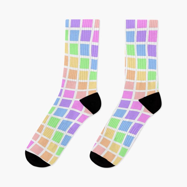Item preview, White and Rainbow Pastel Grid designed and sold by BeJolley.