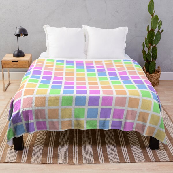 Item preview, White and Rainbow Pastel Grid designed and sold by BeJolley.