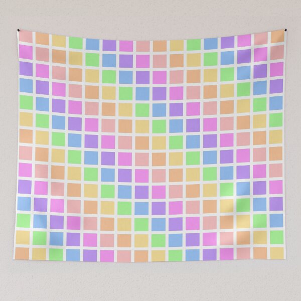 Item preview, White and Rainbow Pastel Grid designed and sold by BeJolley.