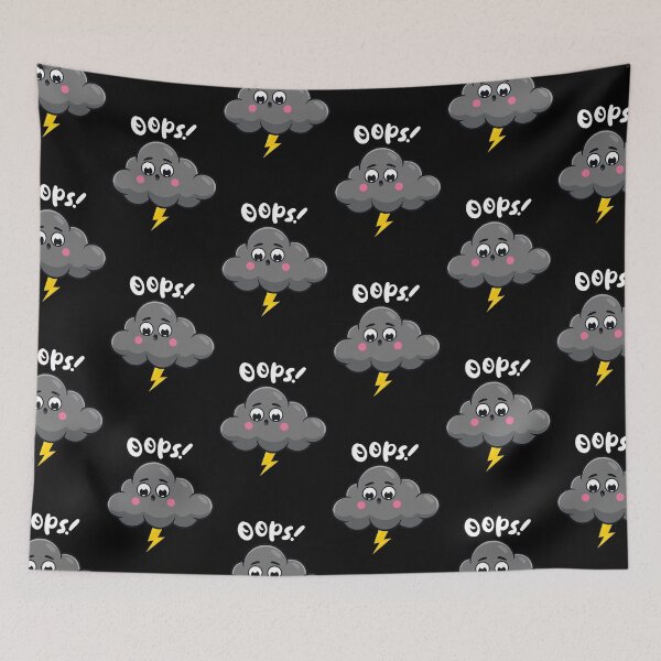 Item preview, Oops! Embarrassed cloud (on dark colors) designed and sold by messy-nessie.