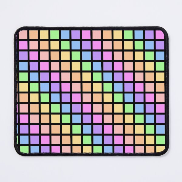 Item preview, Black and Pastel Rainbow Grid designed and sold by BeJolley.