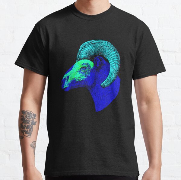 Item preview, Ram Skull Interactive Green&Blue Filter T-Shirt #2 By Red&Blue designed and sold by red-and-blue05.