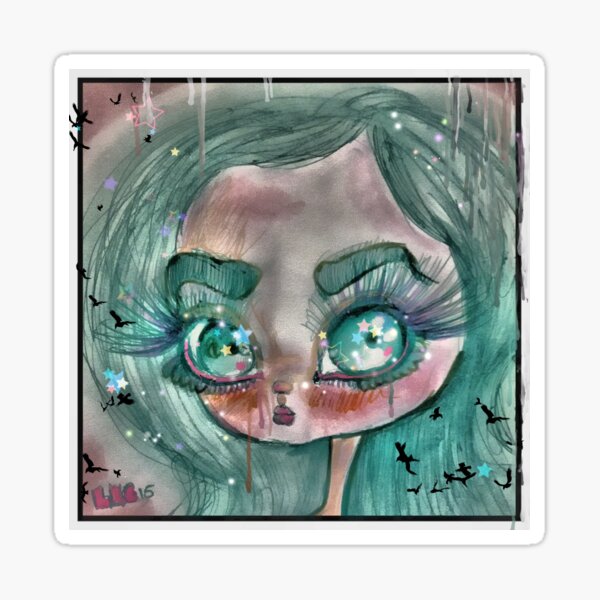 aqua face Sticker