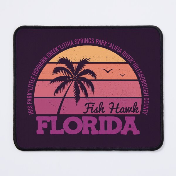Item preview, Fish Hawk Florida Sunset Retro Vintage Local Pride Logo designed and sold by CRHPOD20.