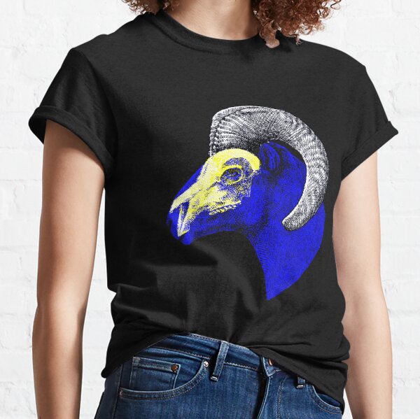 Item preview, Ram Skull Interactive Yellow&Blue Filter T-Shirt By Red&Blue designed and sold by red-and-blue05.