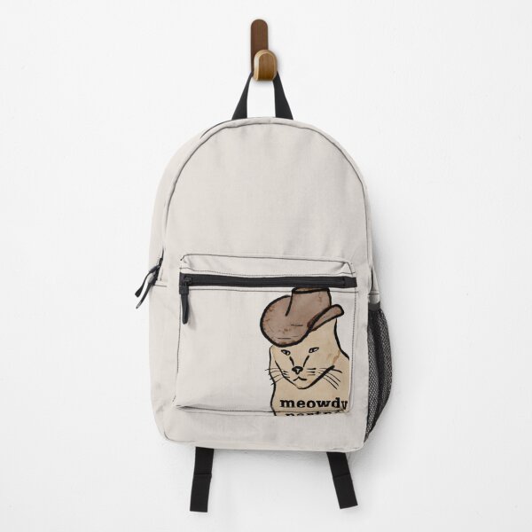 Item preview, Meowdy partner cat with hat watercolor illustration designed and sold by tulipdesign.