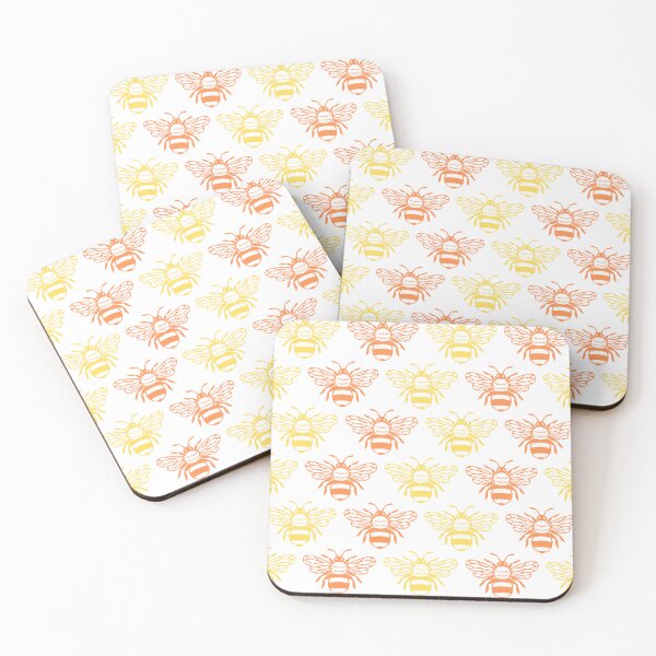Aperçu de l'œuvre Motif abeille jaune et orange créée et vendue par Emilou-designs.