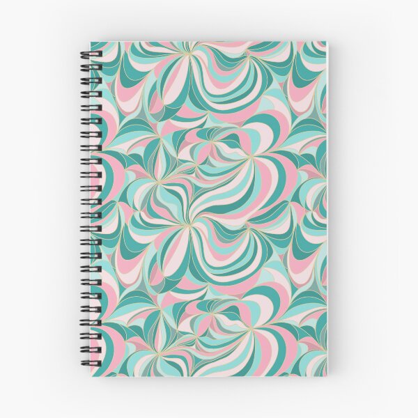 Item preview, Retro Pastel Abstract Swirls with Vintage Boho in various tones of pinks and greens   designed and sold by Ale's Art.