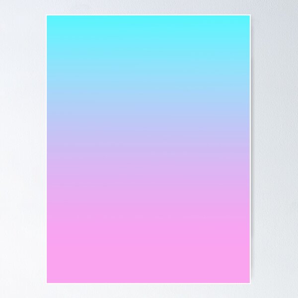 Pink Turquoise Ombre Posters for Sale