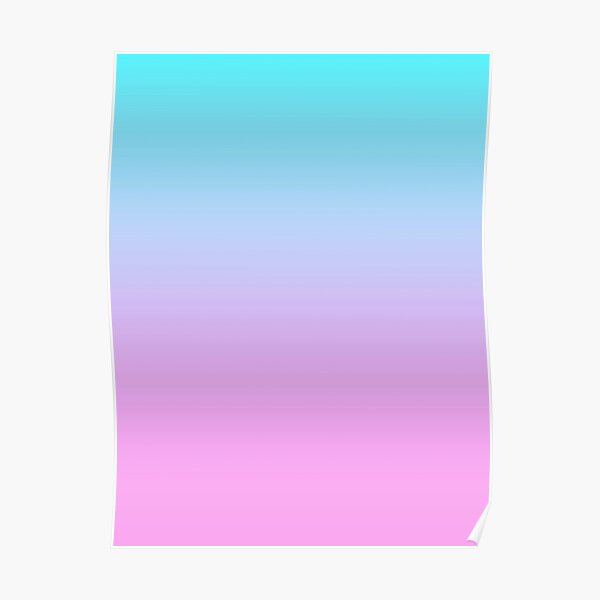 svært Handel biord Pink and Turquoise Ombre" Poster for Sale by banginT | Redbubble
