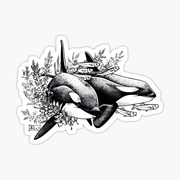 Maori Orca Killer Whale Tribal Tattoo Gift Idea' Sticker | Spreadshirt