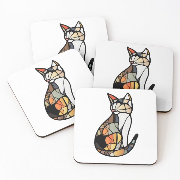 Item preview, Cat Stained Glass Design designed and sold by vividigit.