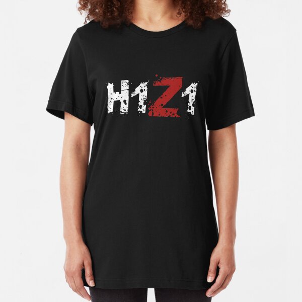 H1Z1: Title - White Ink Slim Fit T-Shirt