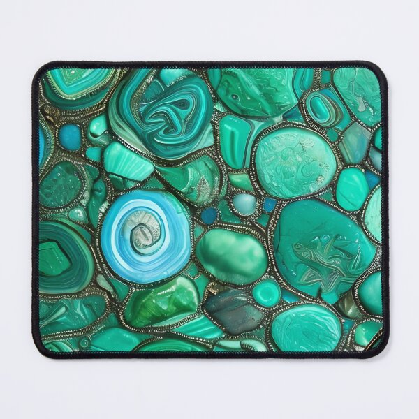Item preview, Azurmalachite Inspired Design With A Touch Of Silver (01) designed and sold by DEBPIX.