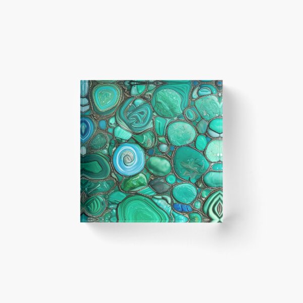 Item preview, Azurmalachite Inspired Design With A Touch Of Silver (01) designed and sold by DEBPIX.