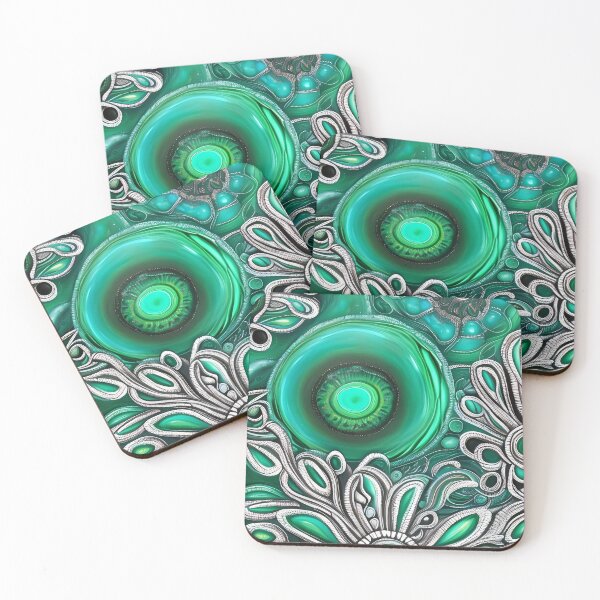 Item preview, Azurmalachite Inspired Design With A Touch Of Silver (04) designed and sold by DEBPIX.