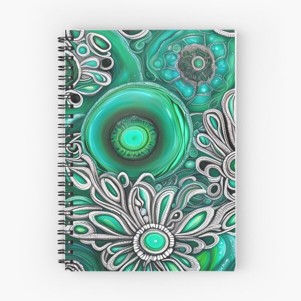 Item preview, Azurmalachite Inspired Design With A Touch Of Silver (04) designed and sold by DEBPIX.