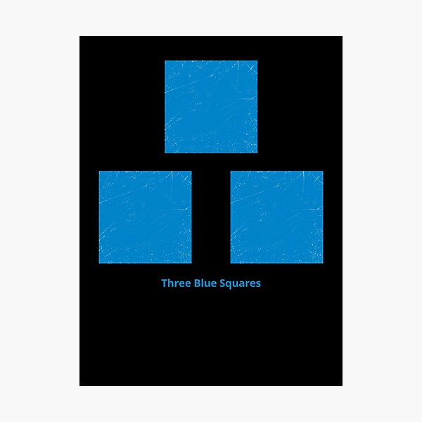 Item preview, Three Blue Squares designed and sold by Symbologee.
